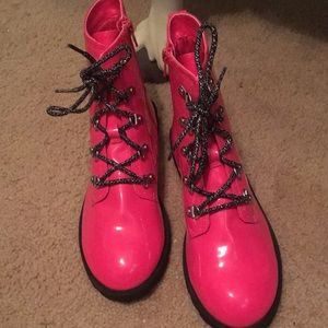 New Hot Pink Rain Boots